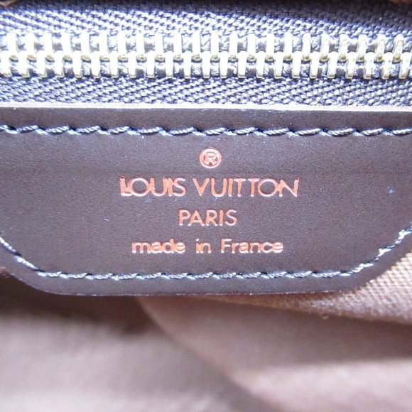 LOUIS VUITTON Chelsea Shoulder Tote Bag Damier Canvas Ebene Used brown LV - Picture 10 of 12